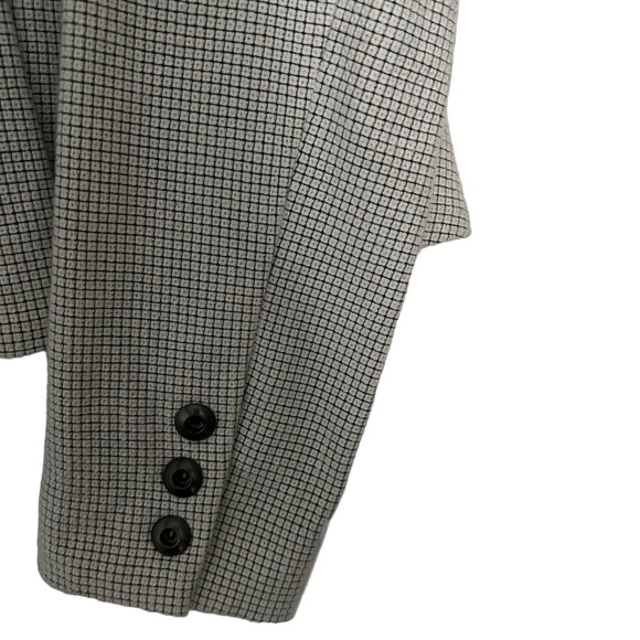 Cabi - Black/White Checkered Button Blazer with Zipper Detail - Picture 4 of 4